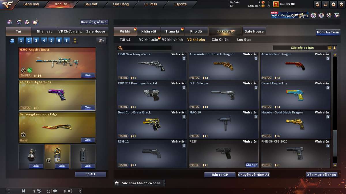 shop acc cf uy tin gia re